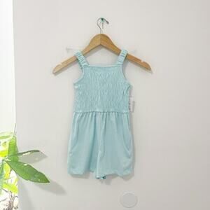 NEW Old Navy Girls Light Blue Smocked Romper Size Small